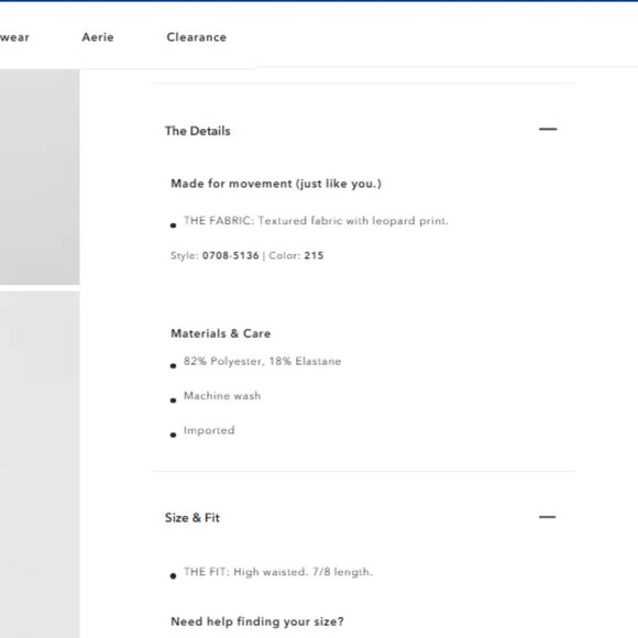 Aerie OFFLINE Leopard High Waisted Leggings - Medium in Brown Tones - Picture 6 of 8